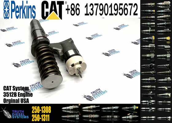 New Factory Price Common Rail Cat Fuel Injector 250-1308 2501308 for Caterpillar CAT 3508 3512 3516 3524 Diesel Engine