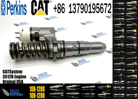 Excavator Spare Parts Common Rail Diesel Fuel Injector 10R-1280 250-1308 For CAT 3512B 3516B 3508B Engine