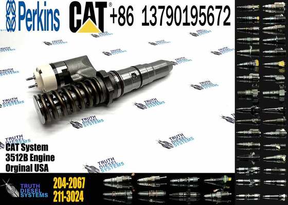 High Efficiency Diesel Common Rail Fuel Injector 204-2067 Diesel Injector for Caterpillar 3508B/3512B/3516 Engine Spare Parts